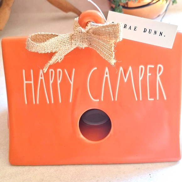 RAE DUNN "HAPPY CAMPER" ornamental Bird House Tent - Picture 4 of 8